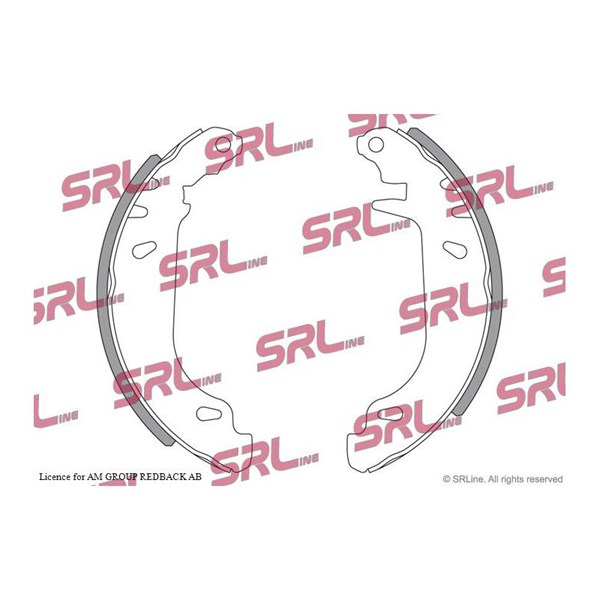 Bromsbackar, sats, Bakaxel Srline S72-1039 SRLine