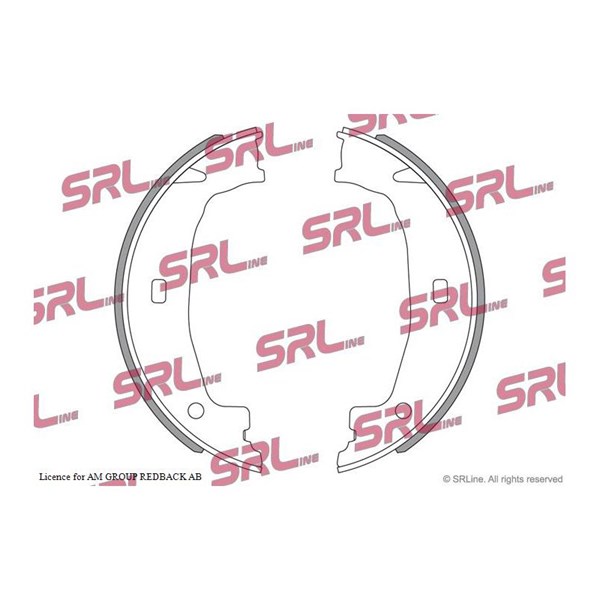 Bromsbackar, sats, Bakaxel Srline S72-1057 SRLine