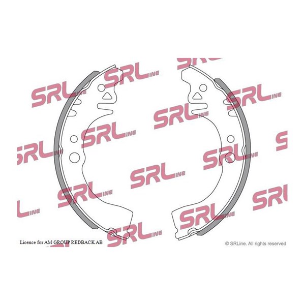 Bromsbackar, sats, Bakaxel Srline S72-1084 SRLine