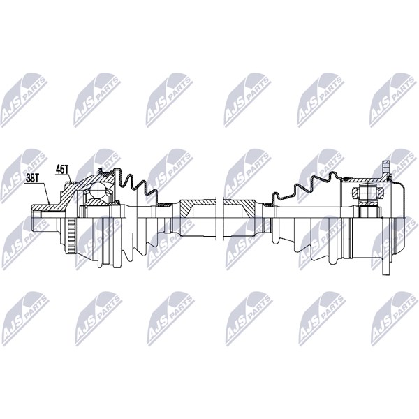 Drivaxel, framaxel höger Nty NPW-AU-102 NTY