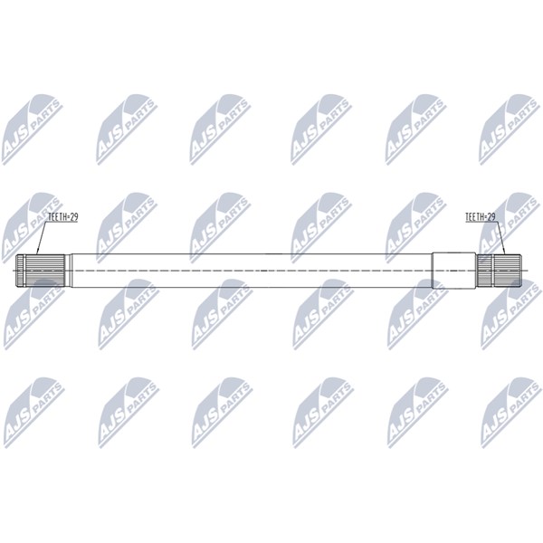 Mellanaxel, framaxel höger Nty NWP-CH-001 NTY