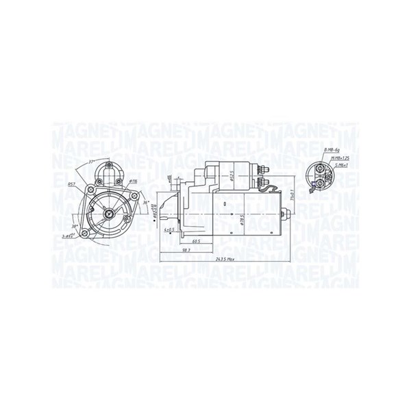 Startmotor 12V Magneti marelli 063725717010 MAGNETI MARELLI