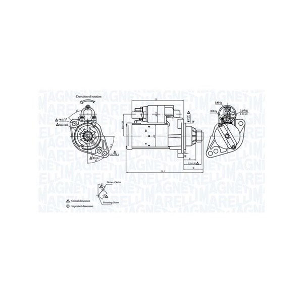 Startmotor 12V Magneti marelli 063725818010 MAGNETI MARELLI