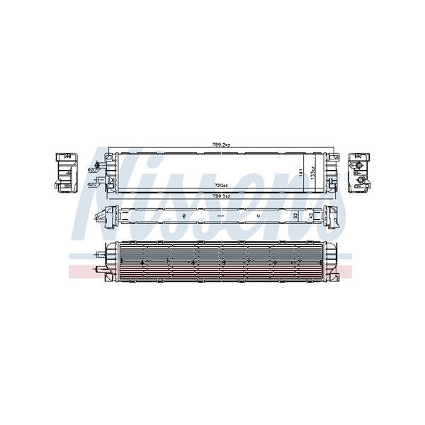 Kylare, motorkylning, Fram, Mitt, Nedre Nissens 606401 NISSENS