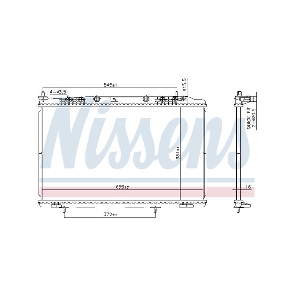 Kylare, motorkylning Nissens 607032 NISSENS