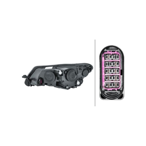 Strålkastare 12V, Höger Hella 1EJ 011 939-021 HELLA