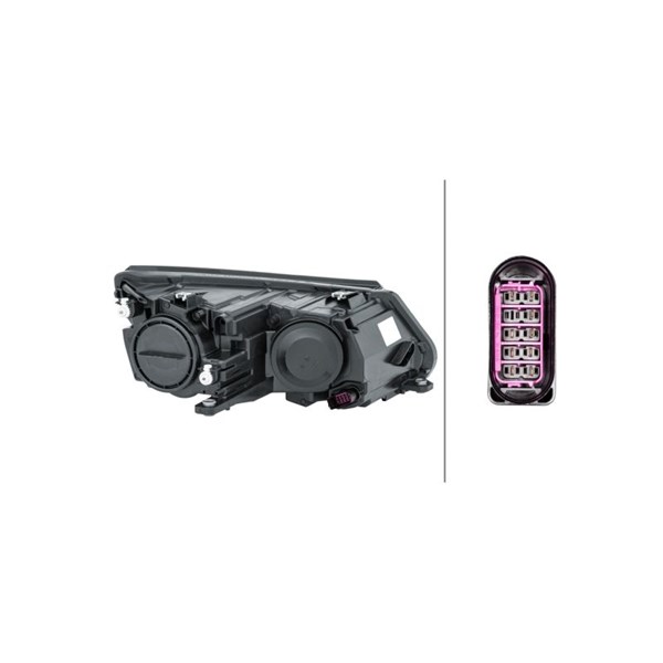 Strålkastare 12V, Vänster Hella 1EL 010 749-211 HELLA