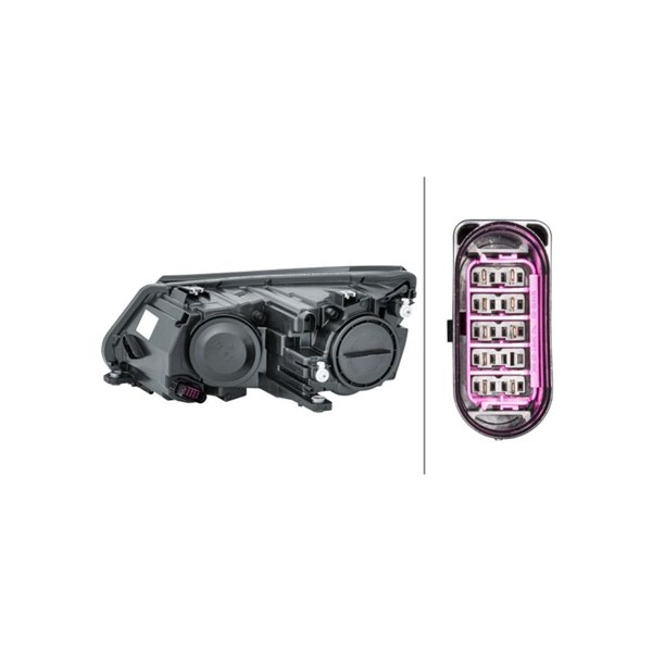 Strålkastare 12V, Höger Hella 1EL 010 749-221 HELLA