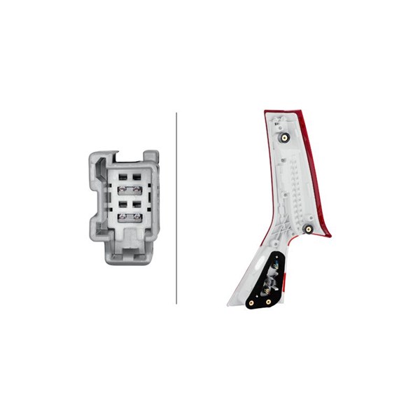 Baklykta 12V, Vänster Hella 2TZ 011 528-031 HELLA