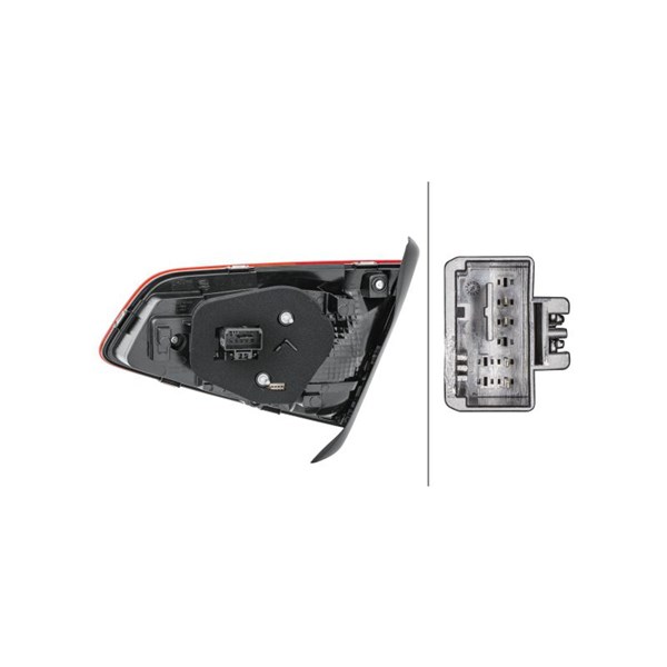 Baklykta 12V, Vänster Hella 2TZ 011 882-071 HELLA
