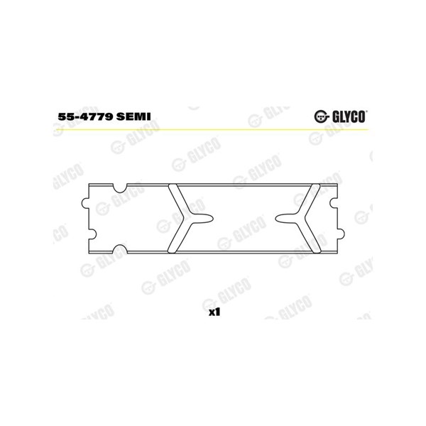 Övre bussning, vevstake Glyco 55-4779 SEMI GLYCO