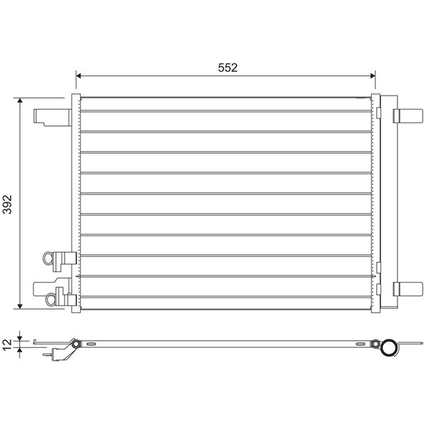 Kondensor, klimatanläggning Valeo 822707 VALEO