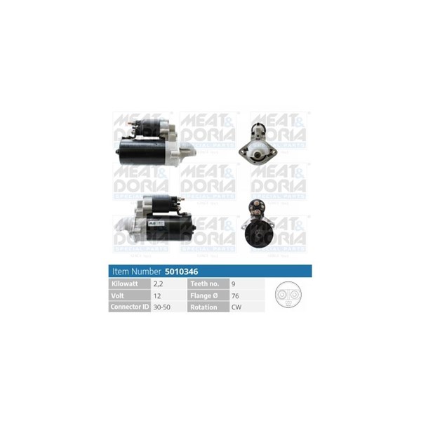 Startmotor 12V Meat & doria 5010346 MEAT & DORIA