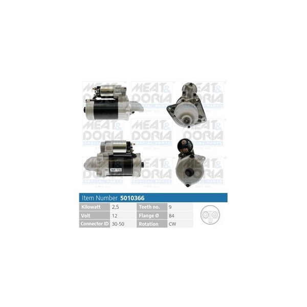 Startmotor 12V Meat & doria 5010366 MEAT & DORIA