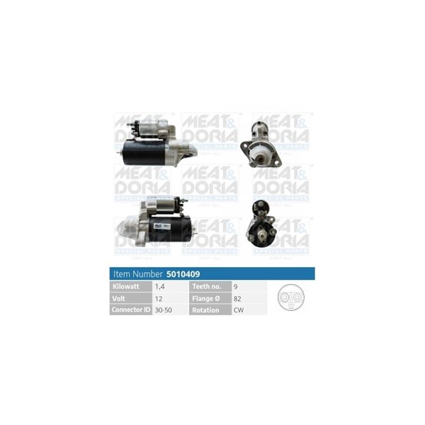 Startmotor 12V Meat & doria 5010409 MEAT & DORIA