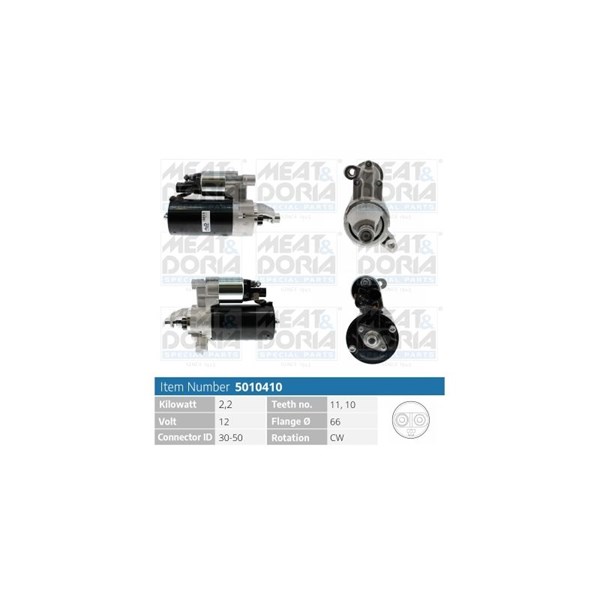 Startmotor 12V Meat & doria 5010410 MEAT & DORIA