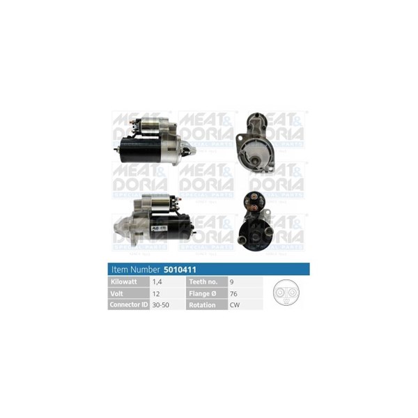Startmotor 12V Meat & doria 5010411 MEAT & DORIA