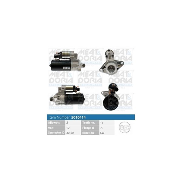 Startmotor 12V Meat & doria 5010414 MEAT & DORIA