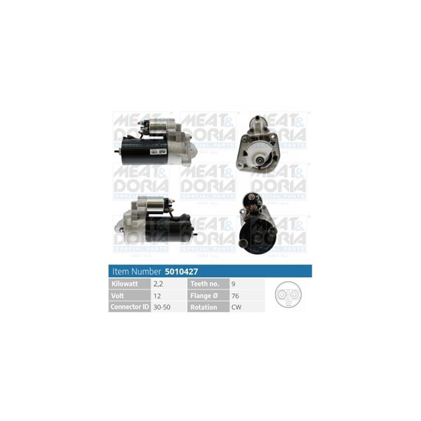 Startmotor 12V Meat & doria 5010427 MEAT & DORIA