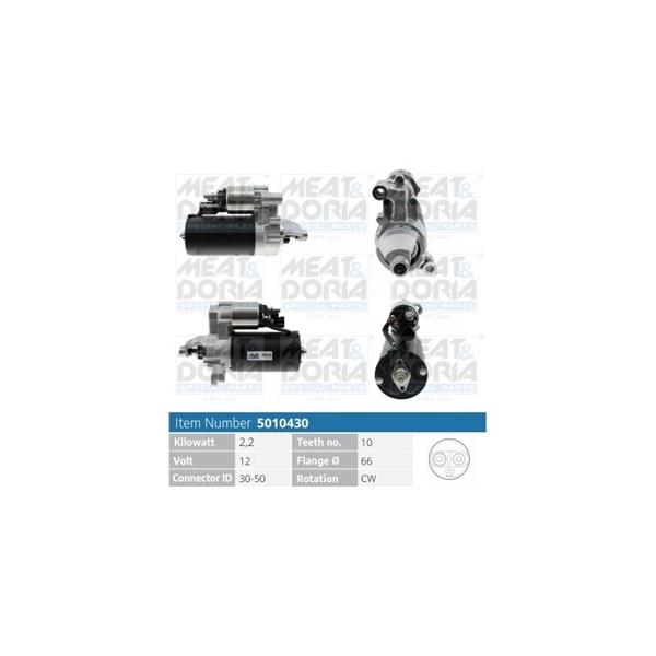 Startmotor 12V Meat & doria 5010430 MEAT & DORIA