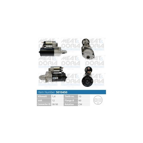 Startmotor 12V Meat & doria 5010450 MEAT & DORIA