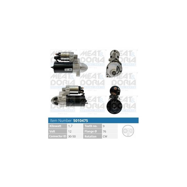 Startmotor 12V Meat & doria 5010475 MEAT & DORIA