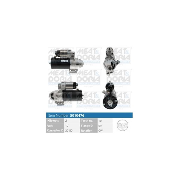 Startmotor 12V Meat & doria 5010476 MEAT & DORIA