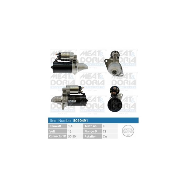 Startmotor 12V Meat & doria 5010491 MEAT & DORIA