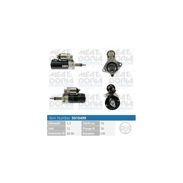 Startmotor 12V Meat & doria 5010499 MEAT & DORIA