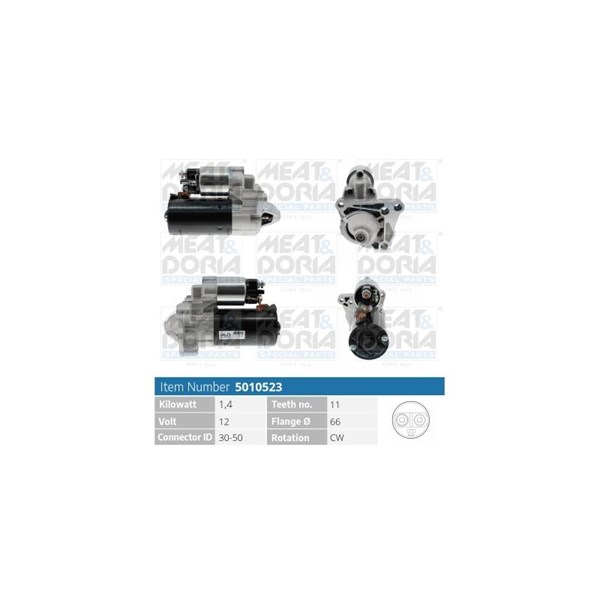 Startmotor 12V Meat & doria 5010523 MEAT & DORIA