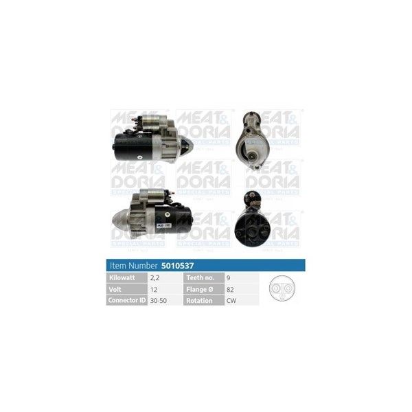 Startmotor 12V Meat & doria 5010537 MEAT & DORIA