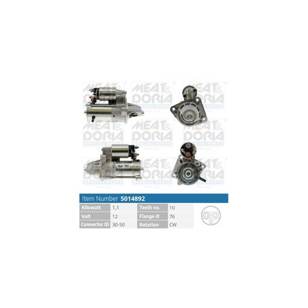 Startmotor 12V Meat & doria 5014892 MEAT & DORIA