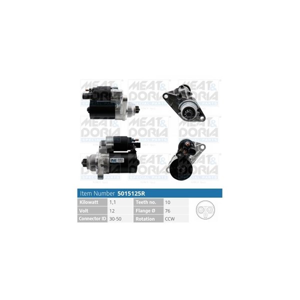Startmotor 12V Meat & doria 5015125R MEAT & DORIA