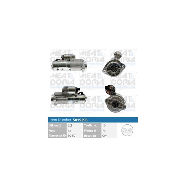 Startmotor 12V Meat & doria 5015296 MEAT & DORIA