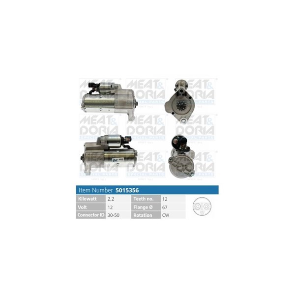 Startmotor 12V Meat & doria 5015356 MEAT & DORIA