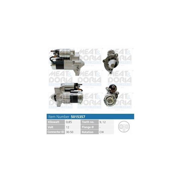 Startmotor 12V Meat & doria 5015357 MEAT & DORIA
