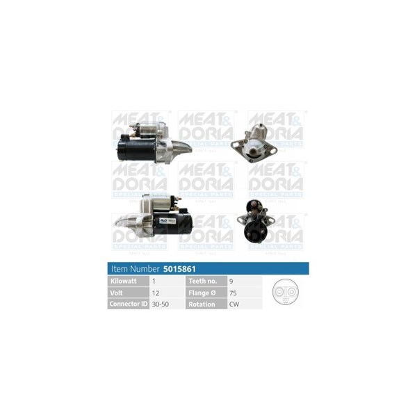 Startmotor 12V Meat & doria 5015861 MEAT & DORIA