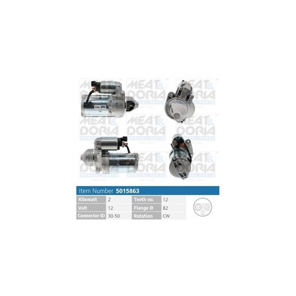 Startmotor 12V Meat & doria 5015863 MEAT & DORIA