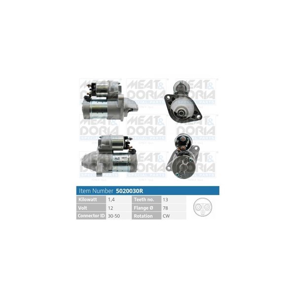 Startmotor 12V Meat & doria 5020030R MEAT & DORIA