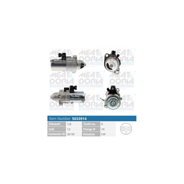 Startmotor 12V Meat & doria 5033914 MEAT & DORIA