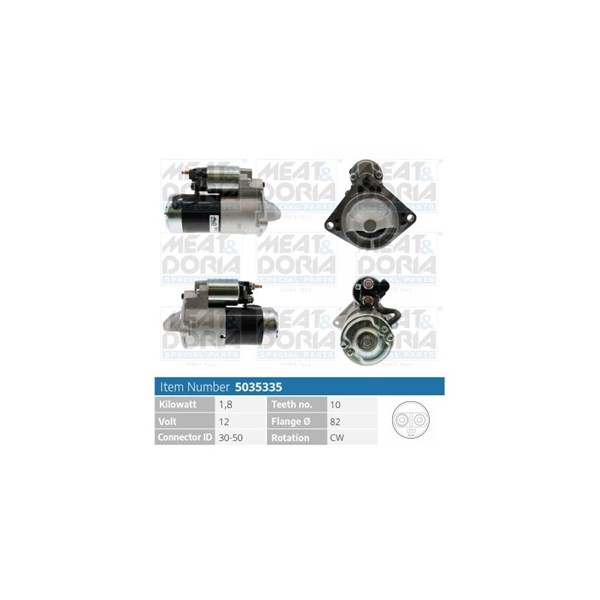 Startmotor 12V Meat & doria 5035335 MEAT & DORIA