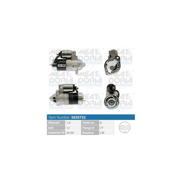 Startmotor 12V Meat & doria 5035732 MEAT & DORIA