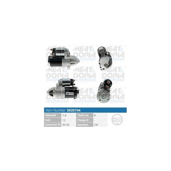 Startmotor 12V Meat & doria 5035744 MEAT & DORIA