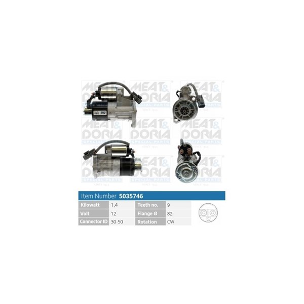 Startmotor 12V Meat & doria 5035746 MEAT & DORIA