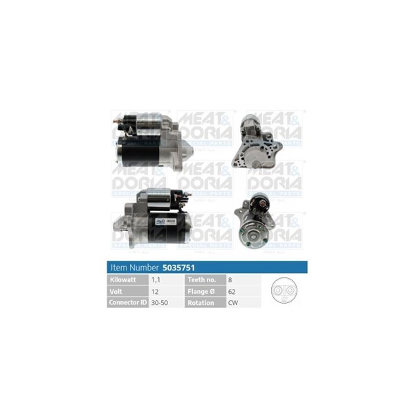 Startmotor 12V Meat & doria 5035751 MEAT & DORIA Startmotor 12V Meat & doria 5035751 MEAT & DORIA