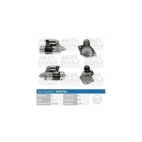 Startmotor 12V Meat & doria 5035754 MEAT & DORIA