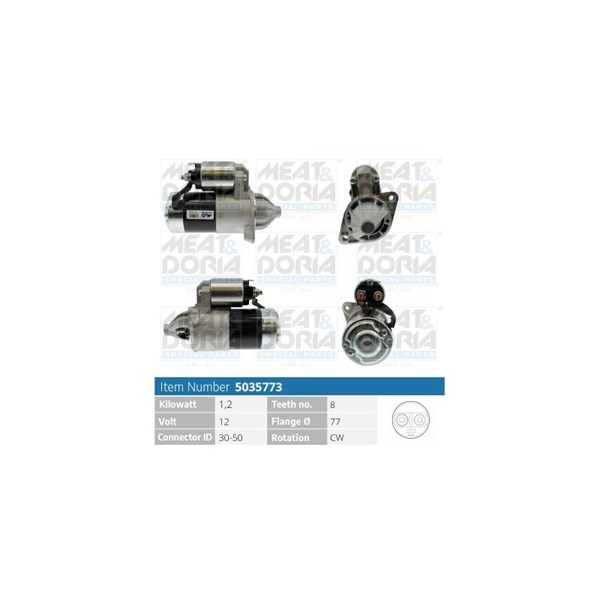Startmotor 12V Meat & doria 5035773 MEAT & DORIA