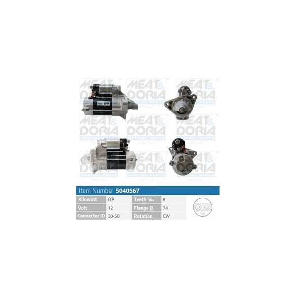 Startmotor 12V Meat & doria 5040567 MEAT & DORIA