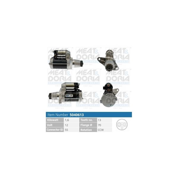 Startmotor 12V Meat & doria 5040613 MEAT & DORIA