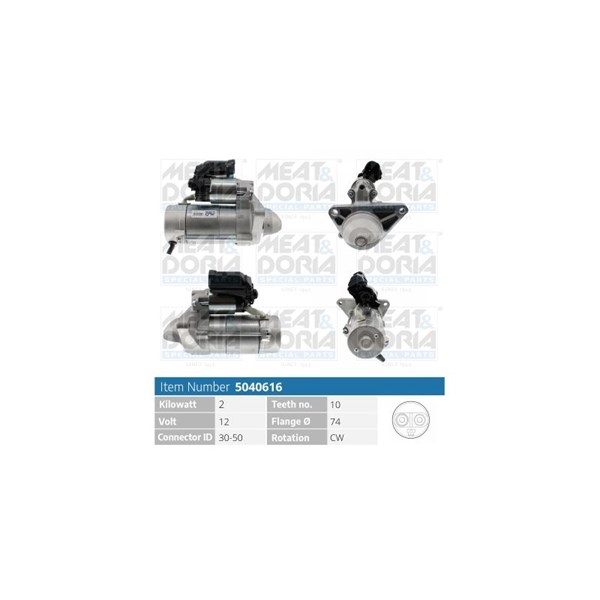 Startmotor 12V Meat & doria 5040616 MEAT & DORIA